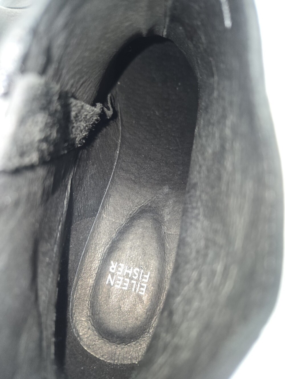 Eileen Fisher Women's Size 11M Leather Platform Bootie Boots Black - Picture 6 of 7